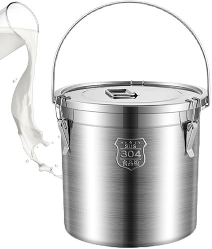 Adima Pot à lait avec grande capacité 304 Acier Inoxydable Hermétique Pot À Lait Conteneur de rangement pour lait et vin pour Le Transport de Boissons,20L