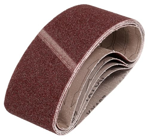 QUARKZMAN 76mm x 457mm Nastri Abrasivi, 5Pz 40 Grana Carta Vetrata per Levigatrice Ossido di Allumina Per Lavorazione Legno, Lucidatura Metalli, Affilatura Coltelli