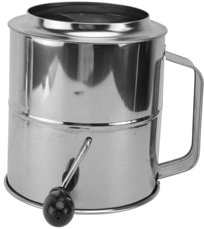 DIYEAH Setaccio per Farina Manuale in Acciaio Inossidabile con Rete Sottile Portatile e Facile da Usare per Cucina Adatto Zucchero Velo Cacao e Spezie Utile per Dolci e Preparazioni