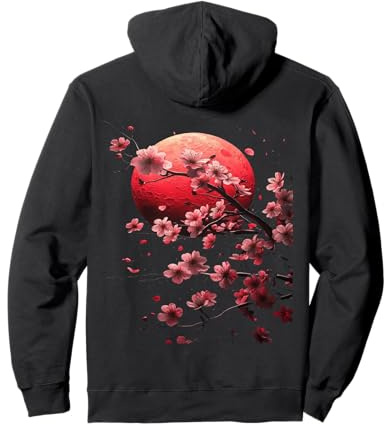 Sakura Fiore di ciliegio Giapponese Giappone Estetica Felpa con Cappuccio