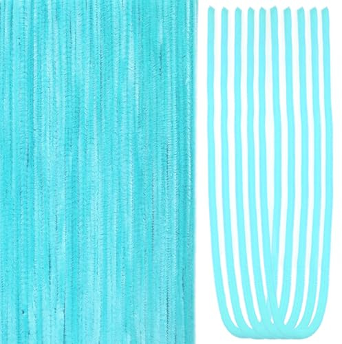 TOAOB 50 Stück Pfeifenputzer zum Basteln 60 cm Lang Blau Pfeifenreiniger | Biegeplüsch, Für Basteln und Dekorieren, DIY Kreatives Basteln, Kunst Handwerk, Gestalten von Tieren , Figuren Dekorieren