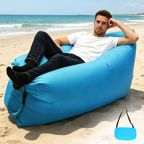 LYPPUL Aufblasbares Sofa, 200 x 70CM Aufblasbare Couch Camping Sofa, Luft Sitzsack, Luftsofa Outdoor Camping aufblasbares Luftsofa, aufblasbarer Sesselfür Strandparties Camping Schwimmbad