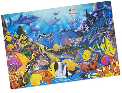 Melissa & Doug 10427 Unterwasserbodenpuzzle mit extra dicker Kartonkonstruktion, wunderschönes Originalkunstwerk, 48 Teile, mehrfarbig - FSC zertifizierte