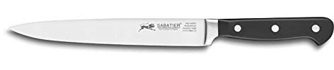Sabatier - Couteau Tranchelard PLUTON - 20 cm - Lame et Rivets en Inox | Idéal pour Trancher Finement Viandes et Rôtis avec Précision