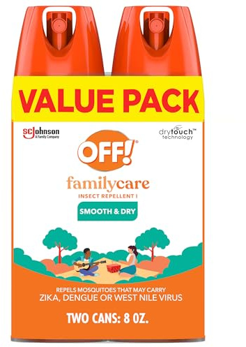 OFF! Family Care Insect & Mosquito Repellent, Bug Spray Containing 15% DEET, Protects Against Mosquitoes, 4 Oz, 2 Count