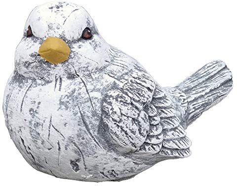 stoneandstyle Steinfigur Vogel Bert, massiver Steinguss, Frost- und wetterfest
