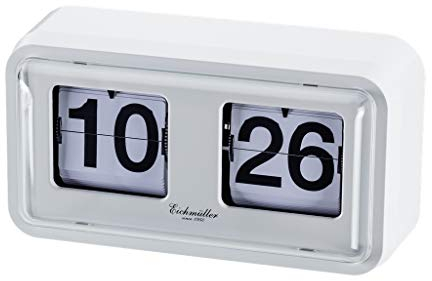 Eichmüller since 1950 Retro Flip Uhr mit Gehäuse - weiß weiß