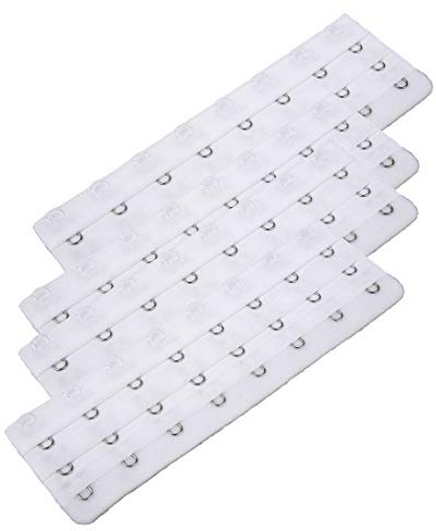 YUPPIE TONE Hebilla de extensión de ropa interior Extensores de Sujetador Correa de Sostén Gancho de mujer,8 ganchos (3 filas 8 ganchos, Blanco-4)