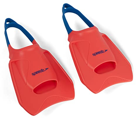 Speedo Unisex Biofuse FitneS Fin | Swim Training | SwiMing Fin | Flippers, Fluro Tangerine/Poolblu/Bluflm, M