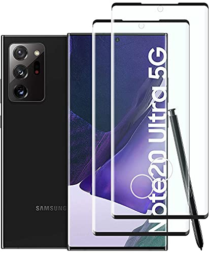 KELOLIN [Pack of 2] Tempered Glass Screen Protector for Samsung Galaxy Note 20 Ultra 5G, 3D Full Coverage [9H Hardness] [Anti-Scratch] [No-Bubble] Screen Protector for Samsung Galaxy Note 20 Ultra 5G