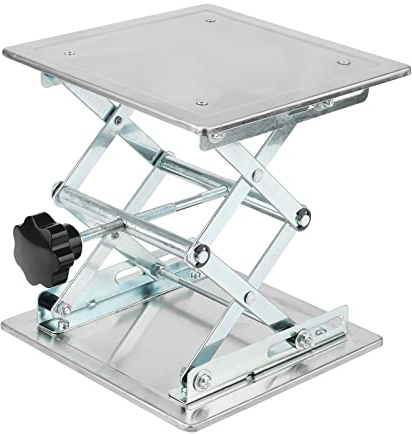 ZEONHAK 200 x 200mm Lab Scissors Lift, 8 x 8 Inch Lab Jack Stand, Scissor Lift Platform Lift Height Range from 85mm to 280mm, 1.5KG
