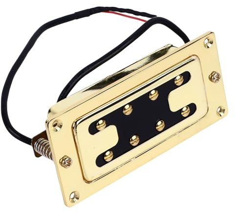 Goldfarbener 4-Saiter-Bass-Tonabnehmer. Langlebige Kupfer- und Stahlmaterialien. Einzigartiges Aussehen. Breites Anwendungsspektrum