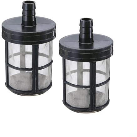 HpLive 2pcs Pressure Washer Water Pump Suction Filter, Dust Strainer Suction Hose Filter, Tank Drum Butt, for 8mm Hose Diameter