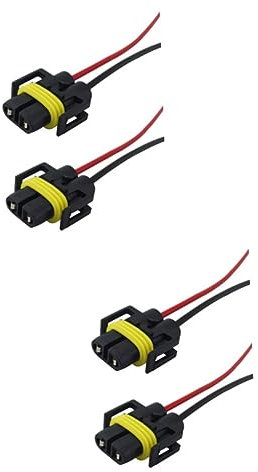 ibasenice 4 Stück Fassungen Für Glühbirnen Auto Outlet H11-buchse H11-kabelbaum H11 Kabelbaum H11- Scheinwerfer H8 Weiblich