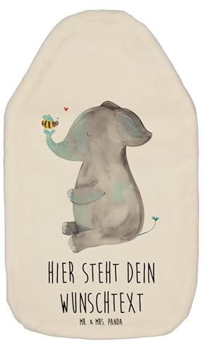 Mr. & Mrs. Panda Wärmflasche personalisiert Elefant Biene - Weiß