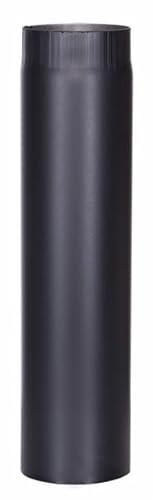 Fumio Tuyau de poêle, coude, rosace murale, 2 mm, diamètre : 130 mm (tuyau de poêle 50 cm)