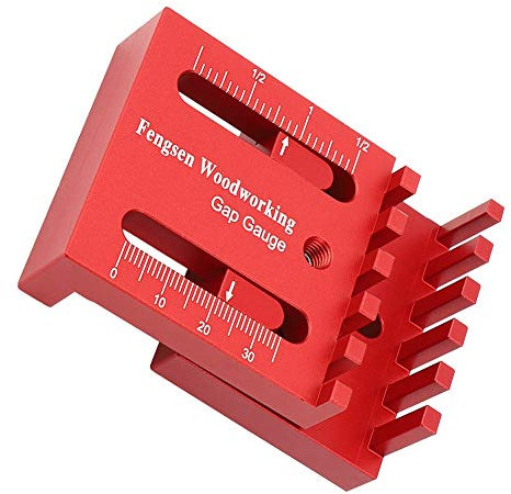 Yuecoom Holzbearbeitungs-Mini-Lückenmessgerät, Aluminiumlegierung, Tiefenmessung, Sägezahnlineal, Tiefenlinienlineal, Markierungslehre für Schreiner