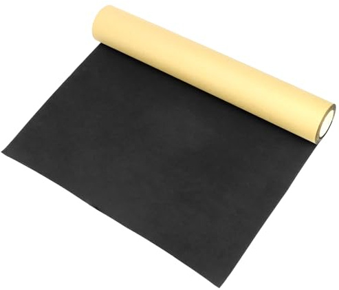 QWORK® 40 cm x 2 m Selbstklebender Filz, Mehrzweck Klebefilz, Schwarzer Filz, für Basteln, Schutz und Dekorieren