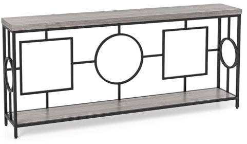 DREAMADE Konsolentisch, 180 x 30 x 80 cm Eingangstisch mit Ablage, schmaler Beistelltisch für Flur, Wohnzimmer & Schlafzimmer, Sofatisch Flurtisch