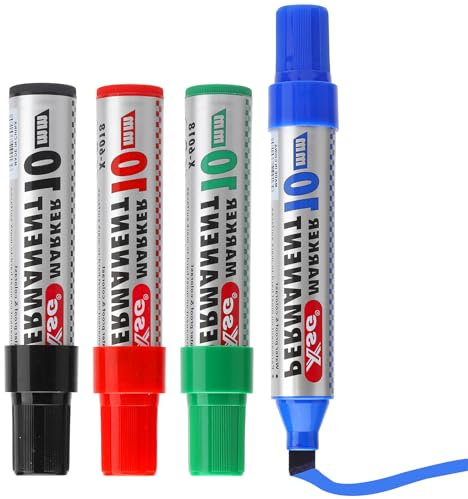 ZMDMAH Rotuladores Permanentes, Rotuladores Permanentes de Colores, Marcadores Permanente Rotuladore Gordos Negro Azul Verde Rojo Pintura Acrílica para Lienzo Papel Kraft Madera y Piedra
