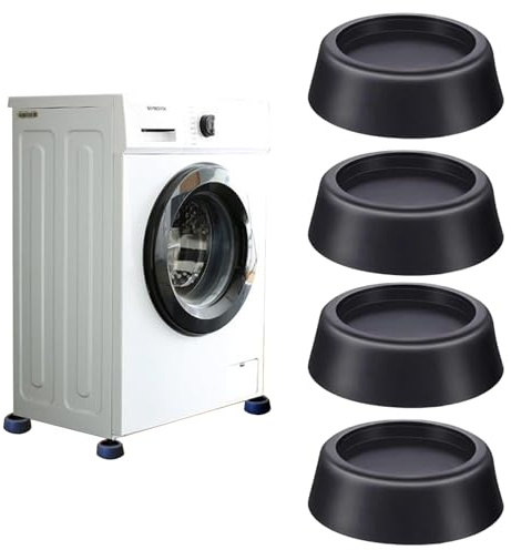 4Pcs Anti Vibration Pads for Washing Machine,Rubber Feet Pad Non Slip Pads For Dryer,Washing Machine Feet Anti Vibration Universal Rubber Shock Absorber Mat for Dryer Dishwasher Prevent Noise Slips