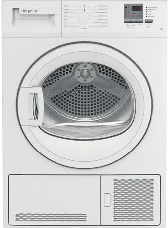 C HD C82 WWGD UK 8kg Condenser Tumble Dryer – White, Sensor Drying, Easy-Empty Water Tank, Reverse Action Drum, B Energy Rated, Freestanding, Quiet Performance