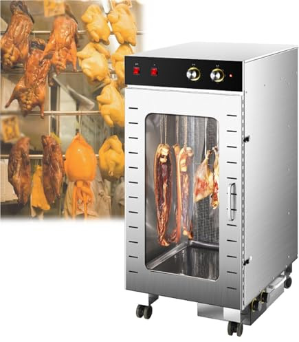 Essiccatore alimentare in acciaio inox di grande capacità, essiccatore alimentare commerciale rotante a 360°, adatto per carne secca, erbe aromatiche e cibo per cani.(20 Catties Per Time)