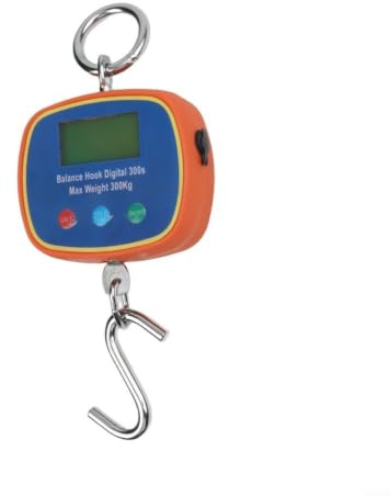 Báscula digital portátil de 660 libras, báscula colgante electrónica recargable LCD de doble cara con gancho de acero resistente, báscula de pesaje industrial para almacén y logística