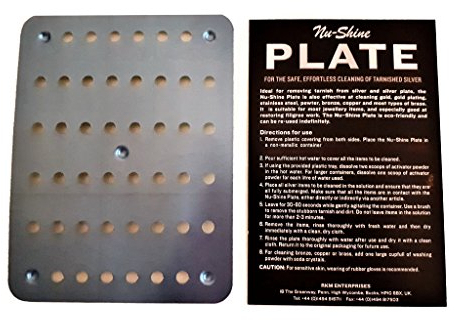 Nushine Magic Cleaning Plate - Plateau nettoyant argent (petit 11.5 x 15.4cm)