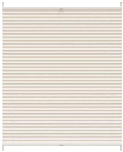 vidaXL Plissee Faltrollo Rollo Sichtschutz Jalousie Plisseerollo Klemmen 110x125cm Creme