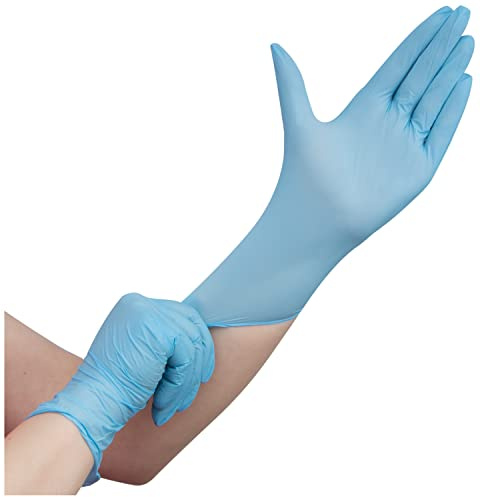 ACE Guard Chemie-Handschuhe - Einweg-Handschuhe ohne Latex - EN 374-1 - Blau - 09/L (100er Pack)