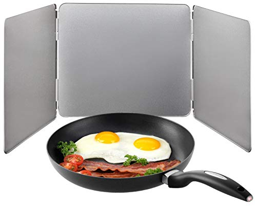 ONVAYA® Küchen Antihaft Spritzschutz | Spülmaschinengeeignet | DREI Elemente je 25 x 23 cm | Metall