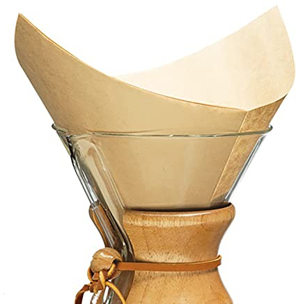 Chemex Natural Coffee Filters, Square, 100ct - Exclusive Packaging