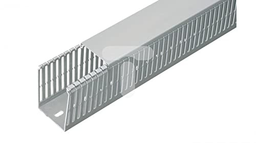 Verdrahtungskanal mit Deckel - BxH 40 x 60 mm - 2 Meter - 4/6/4-Typ - halogenfrei - PVC - grau