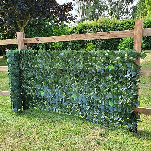 Artificial Two Colour Ivy Leaf Hedge Privacy Screening Garden Fence 3m Long Roll (1.5m High x 3m Long)