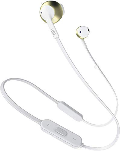 JBL Tune 205 BT Bluetooth Kopfhörer - Champagner Gold – Wireless Headphones mit 3-Tasten-Fernbedienung und Mikrofon – Ohrhörer für bis zu 6 Stunden Musik mit einer Akkuladung