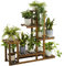 Yaheetech Étagère à Fleurs à 5 Niveaux Escalier pour Plantes Banc à Fleurs en Bois de Jardin Extérieur 97 x 96 x 25 cm