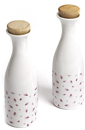 Mandorle Bomboniere Lot de 2 Huilier 15,3 cm en céramique-bois avec boîte à gants.