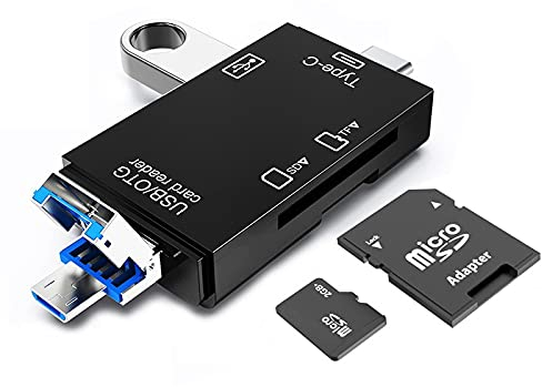 Lettore di Schede SD, Seminer 6-in-1 USB C/Micro/Lettore di Memoria USB Supporto per Adattatore OTG SD Micro SD SDXC MMC SDHC Compatibile per MacBook Computer Tablet Telefono Android