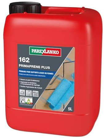 PAREXLANKO - Primaire d'accrochage pour supports lisses ou fermés - 162 PRIMAPRÈNE PLUS - Prêt à l'emploi - Murs & sols intérieurs - Haute adhérence - Neuf et rénovation - Bleu - Bidon 5L