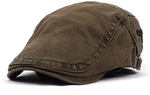 oonui Schiebermütze Herren Frühling Sommer Ballonmützen Herren Baumwolle Flachschirmmütze Damen Maler Baskenmütze Hüte,Grün,55-61Cm