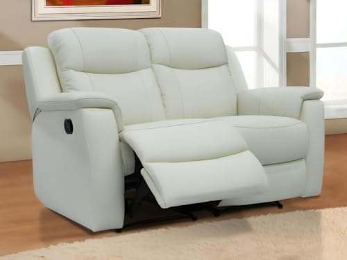 Vente-unique - Relaxsofa 2 Evasion - Leder - elfenbeinfarben