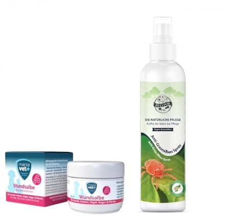 Bellfor Grass Mite Set for Dogs – Anti-Grass Mite Spray 250 ml & Lying Callous Ointment 30 ml – Protection Against Grass Mites and Skin Irritation