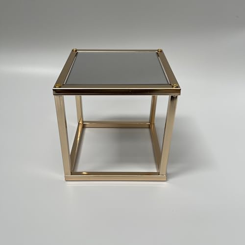 Gold/Black Metallic Square and Rectangle Cake Separator - Metallic Cake Stand, Cake spacers (A, Gold)