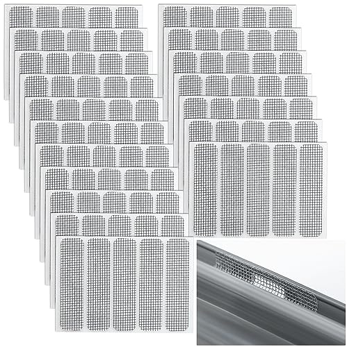 100 PCS Fliegengitter Reparatur Set,Fliegengitter Reparatur Klebeband,Net Mesh Repair Tape Selbstklebendes Fenster Reparatur Patch Set für Fliegengitter Fenster Tür,Insektenschutz Fenster,Moskitonetz