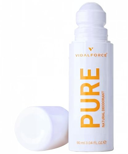 PURE Déodorant Femme Naturel Sans Aluminium au Parfum Vanille – Roll-On Protection 24h sans Parabènes – Déodorant 100% Naturel Format XXL 90ml – Efficace et Agréable à Utiliser