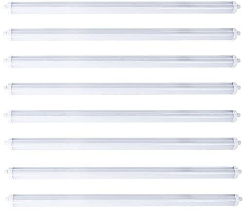 LED Wannenleuchte 48 Watt LED Feuchtraumleuchte LED Röhre 150 cm Garage Werkstattleuchte kaltweiß, 5760lm 6500K,8er Set