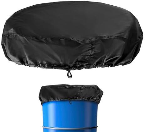 Housse de tonneau de pluie – Housse de tonneau de 190 litres | Couvercle étanche en tissu avec cordon de serrage | Housse de tambour extensible et réglable | Pour la maison, l'extérieur, le jardin