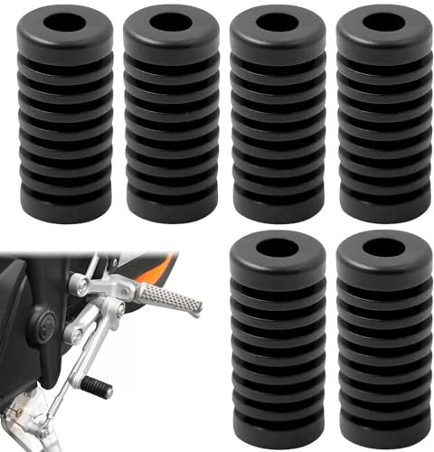 Tokaneit Copripedali Universali in Gomma Antiscivolo,Copertura Protezione Leva Cambio Moto,Manicotto in Gomma della Leva del Cambio,Accessori per Motociclette 8mm Diametro Nero 6 Pezzi