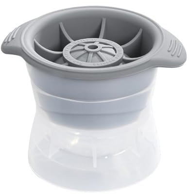 ANCLLO Moule à Boules de Glace Rondes en Silicone avec Couvercle, créatif, Bricolage, Cube et Autres Plateaux à Glace, Cocktails, Moule à Boule réutilisable pour congélateur de jus indépendant